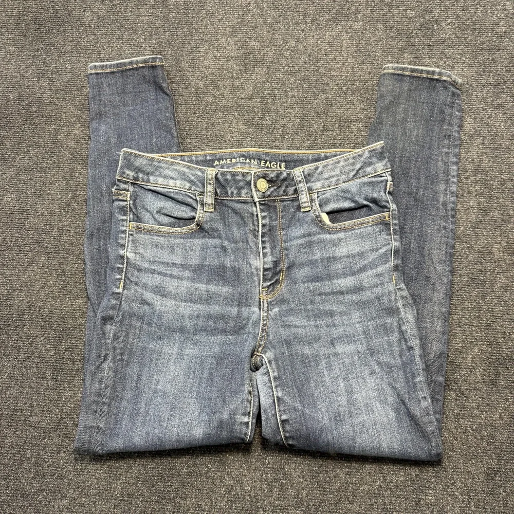 American Eagle Hi-Rise Jegging Jeans Womens 10 Medium Wash Blue Stretch Denim